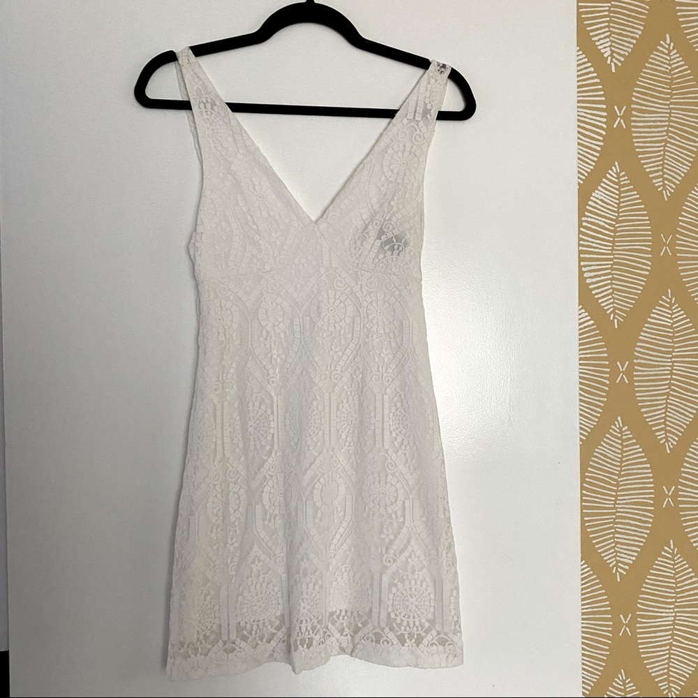 MINKPINK White Lace Mini Dress